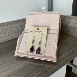 Authentic Amethyst dangling earrings